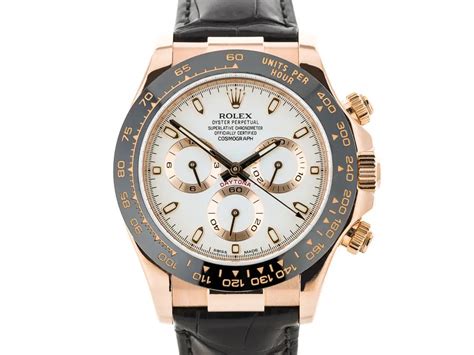 rolex daytona everose gold leather strap price|18k gold rolex daytona cosmograph.